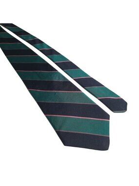 Luciano Brunelli Mens Striped Tie Green Blue Pink Diagonal Made In Italy Silk